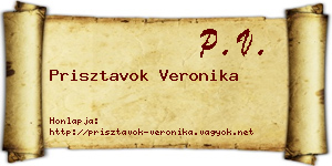 Prisztavok Veronika névjegykártya