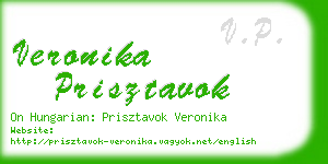 veronika prisztavok business card